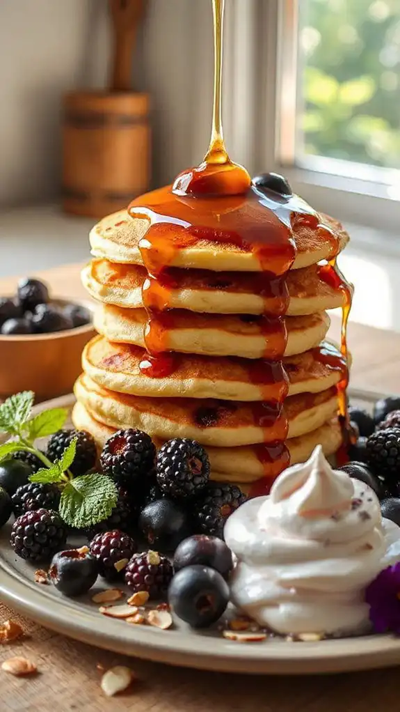 elderberry flavored fluffy pancakes