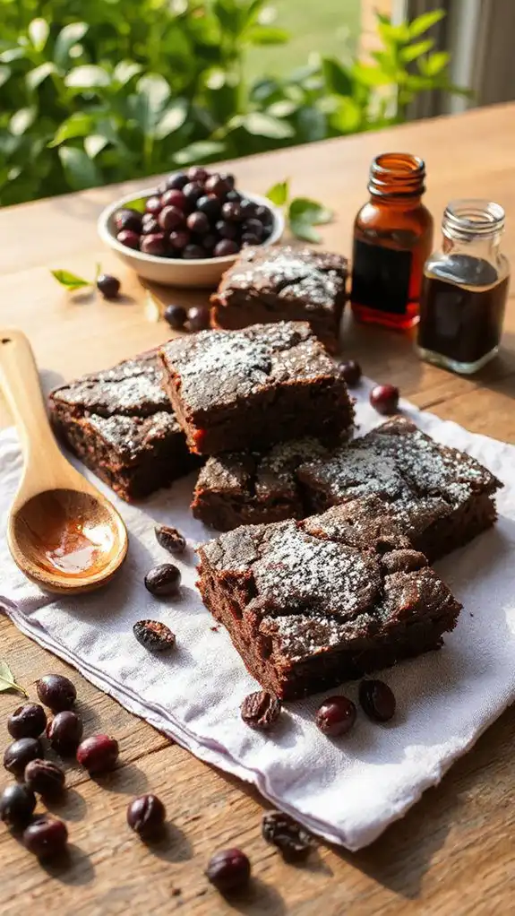 elderberry infused chocolate brownies