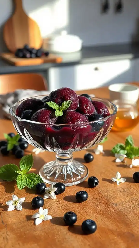 elderberry sorbet summer treat