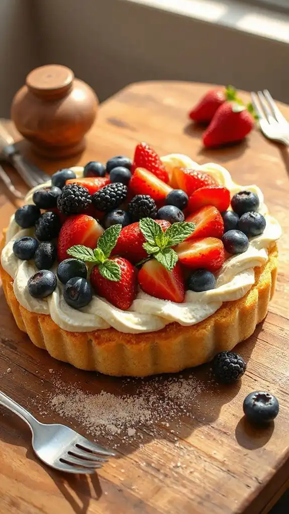 elegant berry tiramisu tart