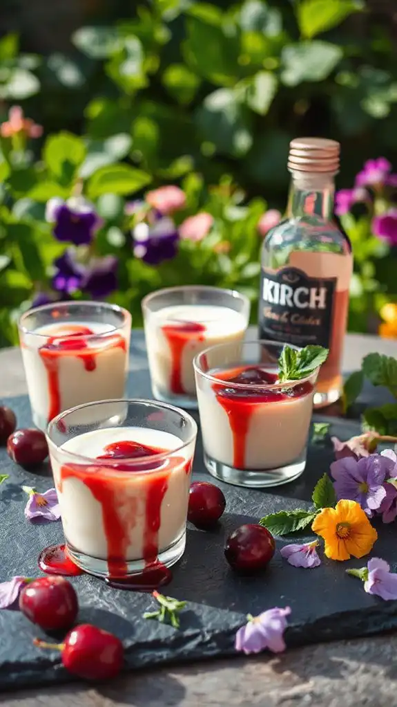 elegant cherry infused panna cotta elegant cherry infused panna cotta