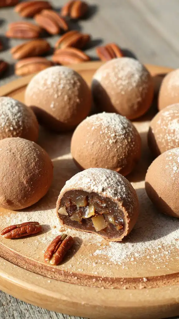 elegant cocoa powder dusting