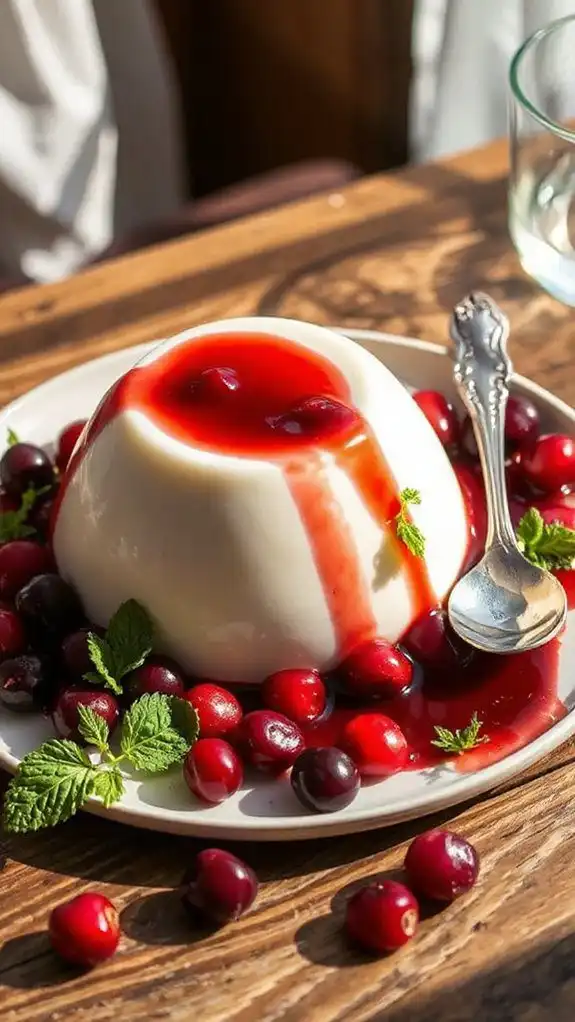 elegant cranberry dessert preparation