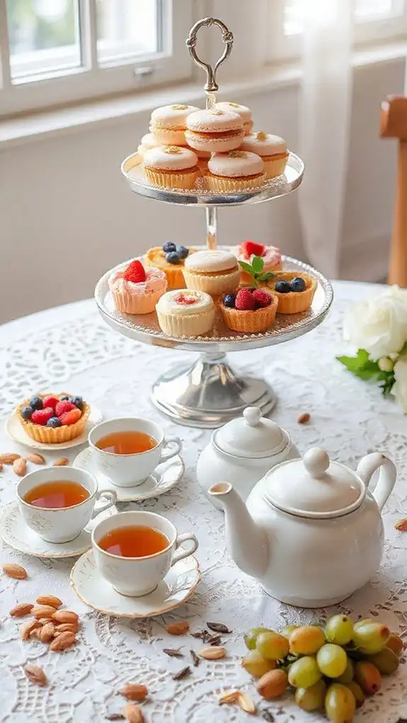 elegant dessert plating pairings