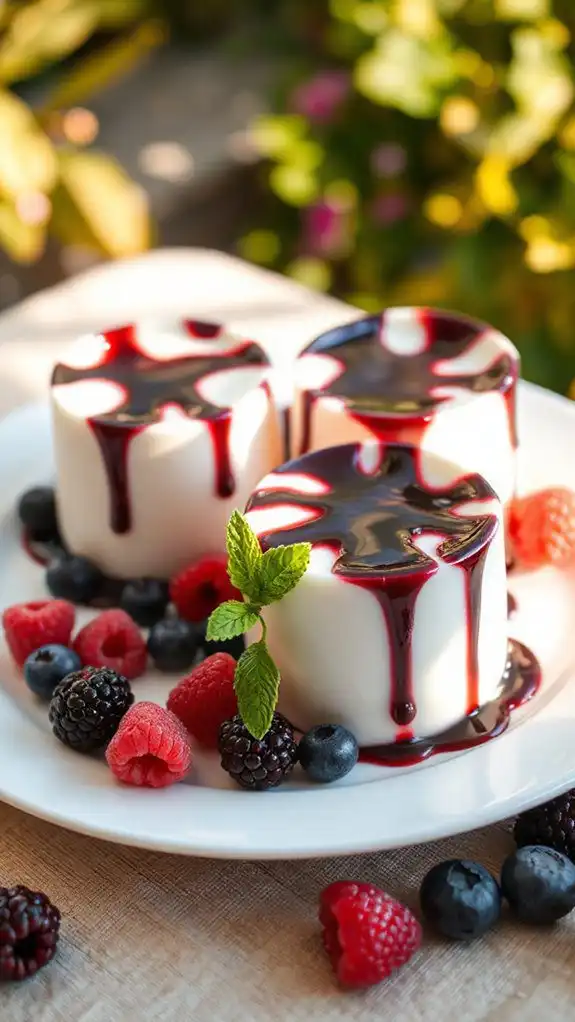 elegant dessert with drizzle
