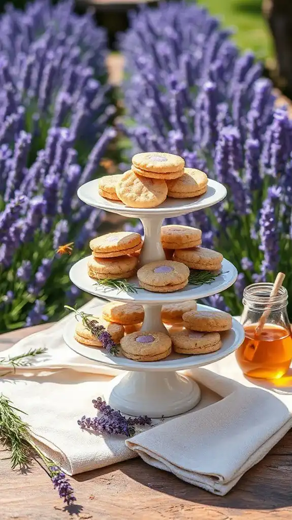 elegant lavender shortbread cookies