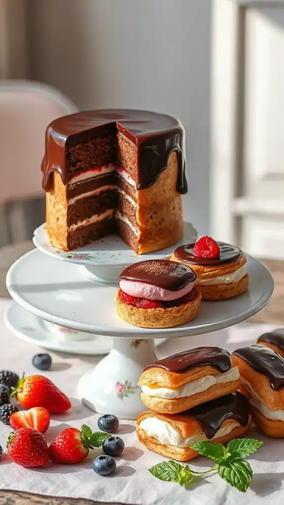 elegant layered chocolate dessert elegant layered chocolate dessert