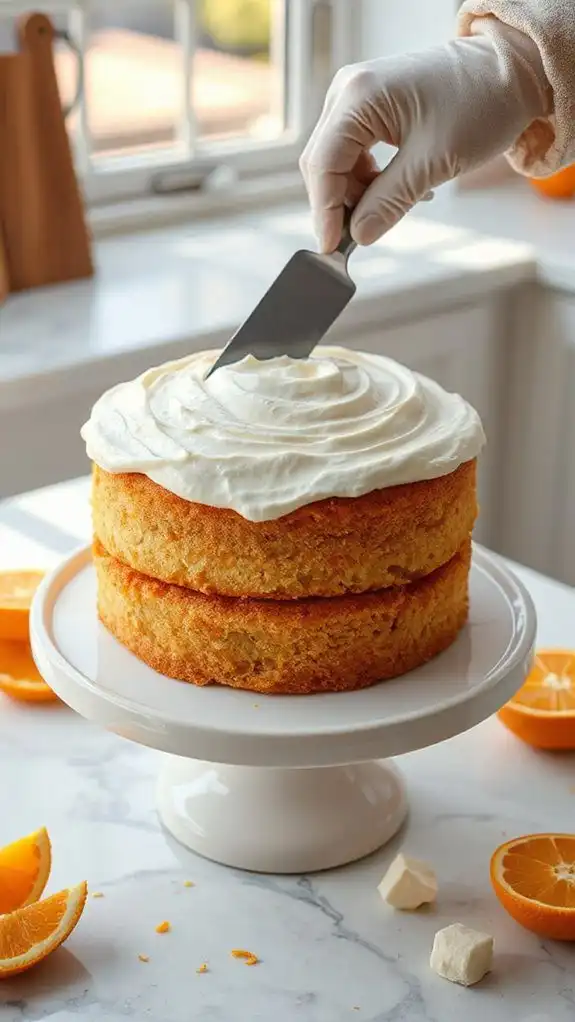 elegant mascarpone orange frosting