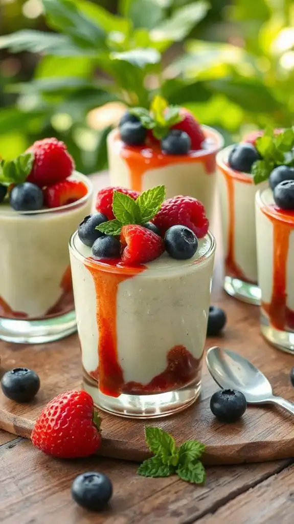 elegant matcha summer dessert