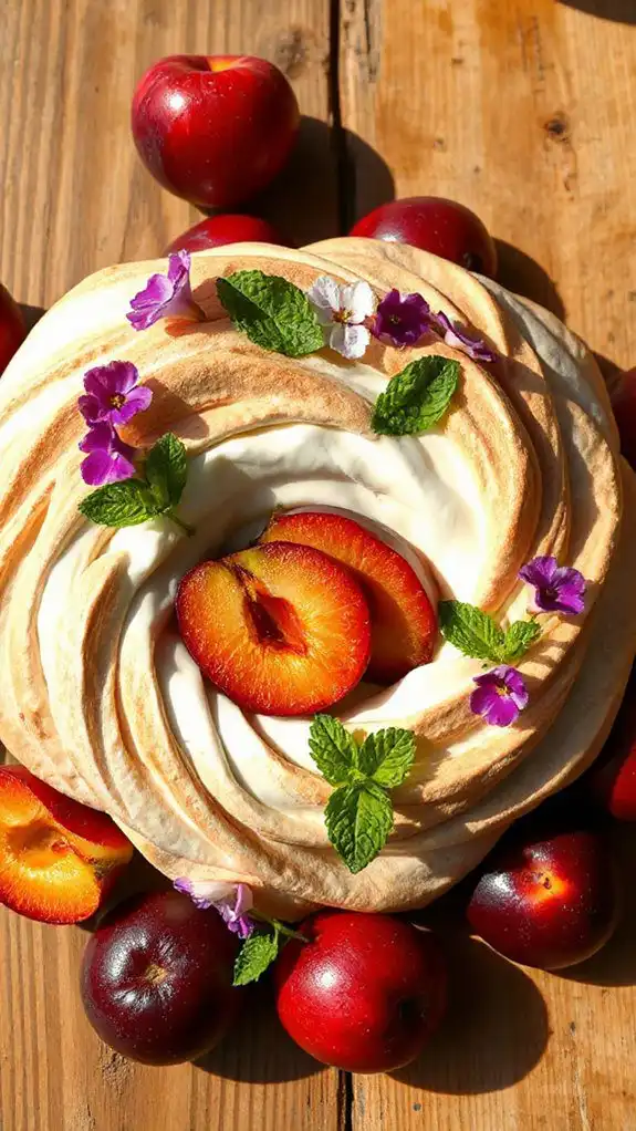 elegant meringue plum dessert elegant meringue plum dessert