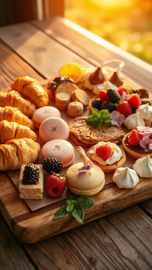 elegant pastry centerpiece display
