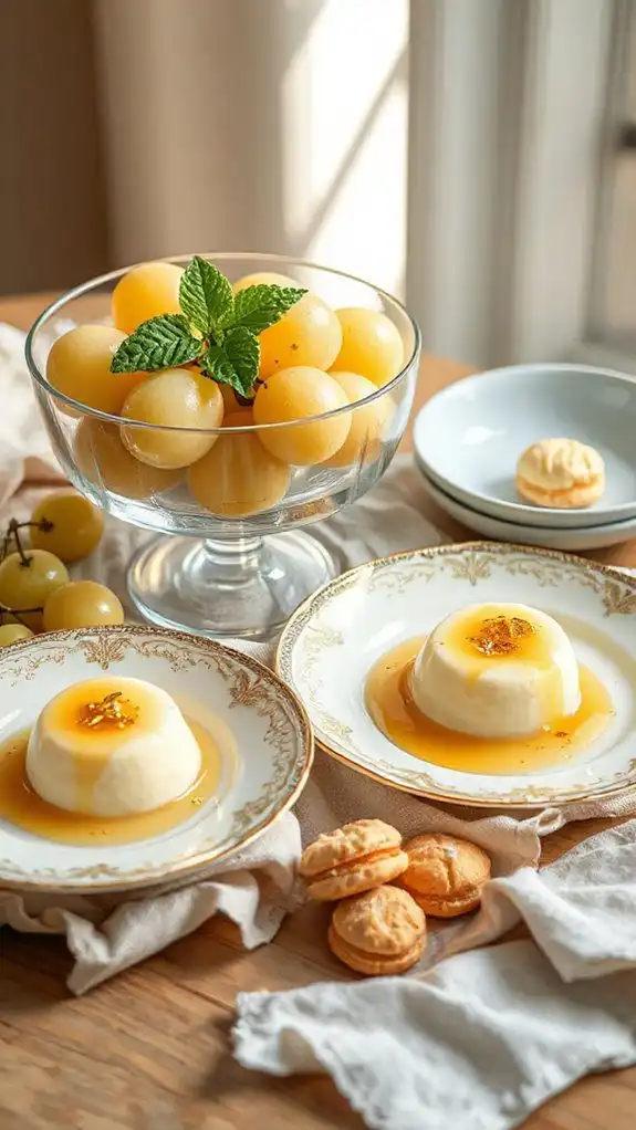elegant poached grape dessert elegant poached grape dessert