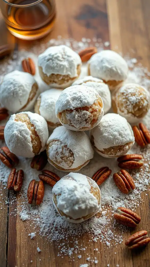 elegant powdered sugar finish