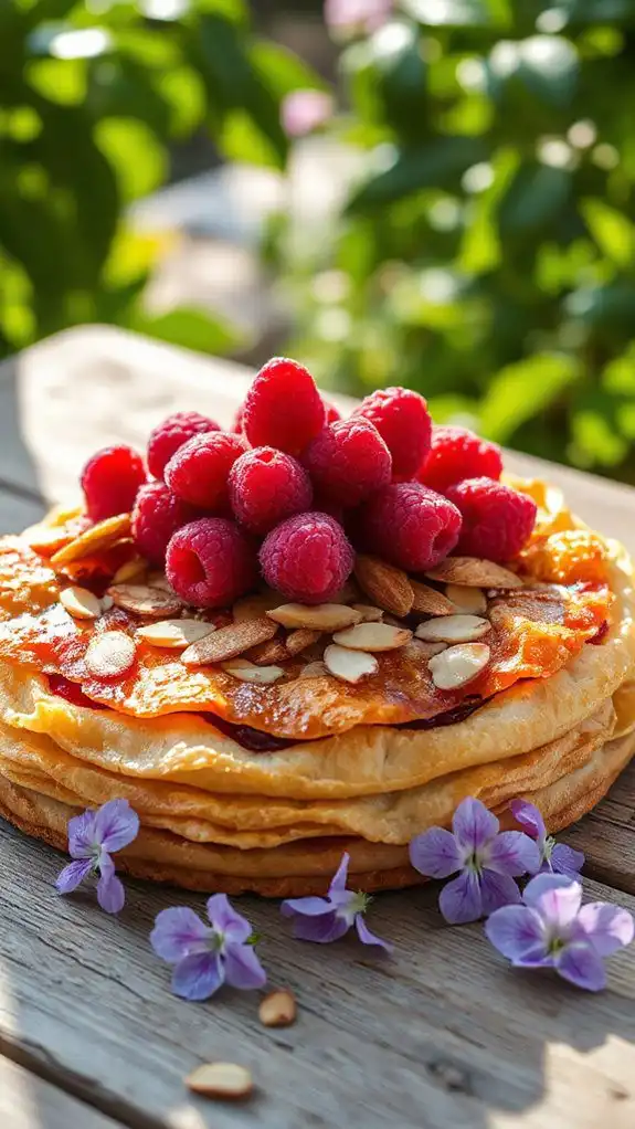 elegant raspberry almond tart