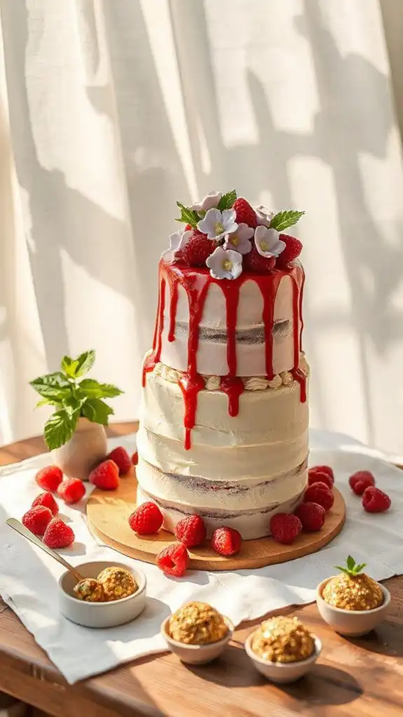 elegant raspberry marzipan treats