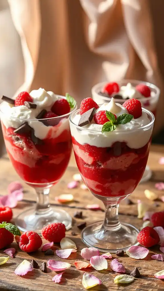 elegant red velvet parfaits