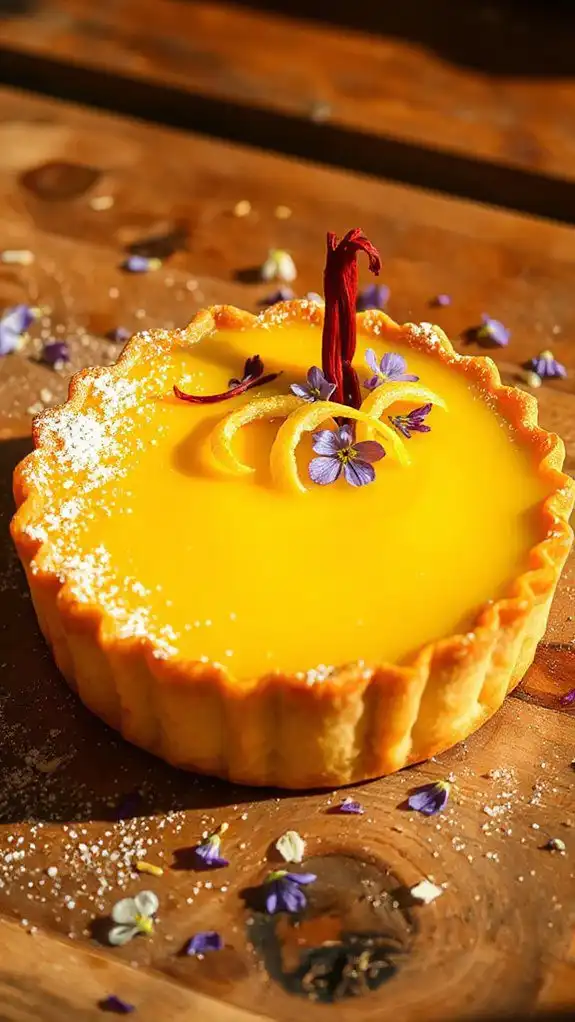 elegant saffron lemon tart elegant saffron lemon tart