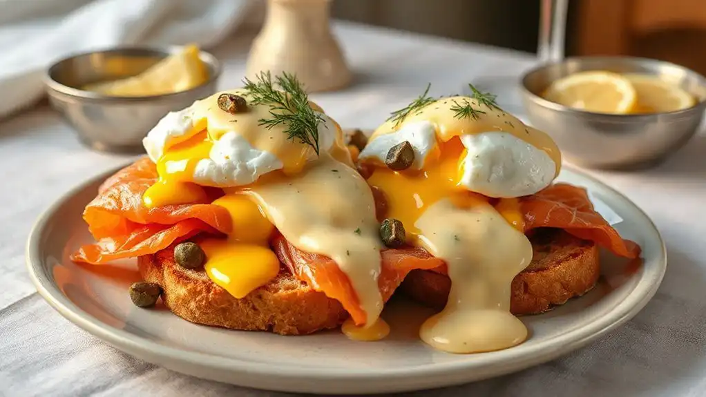 elegant smoked salmon brunch