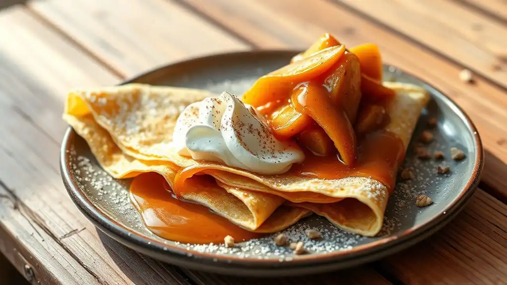elegant summer dessert crepes