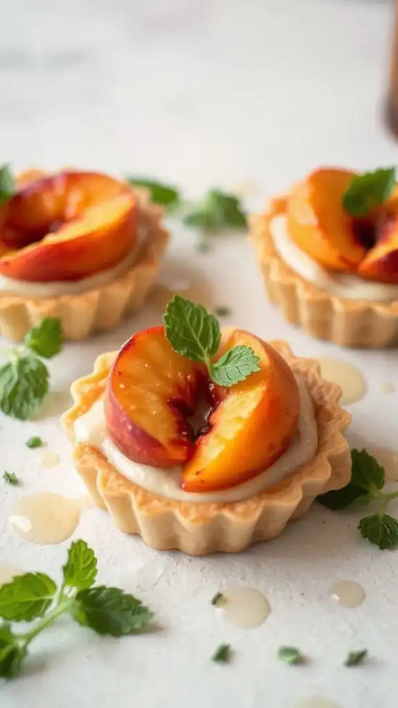elegant summer peach tartlets elegant summer peach tartlets