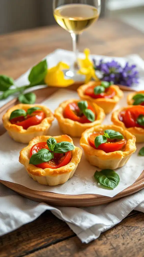 elegant tomato basil tartlets elegant tomato basil tartlets