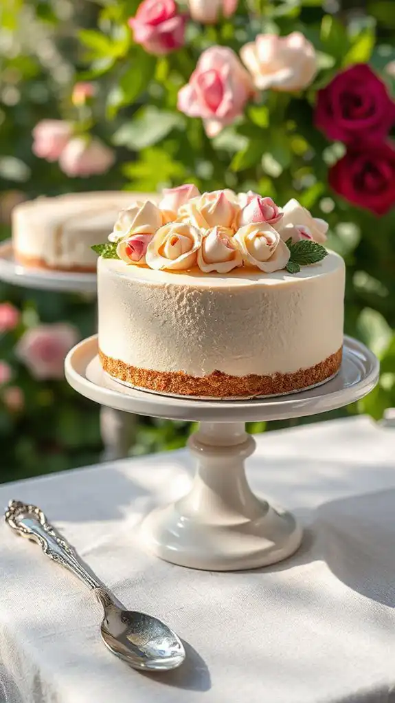elegant white chocolate cheesecake