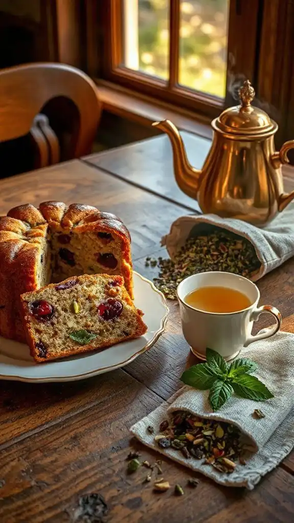 enjoying herbal tea moments