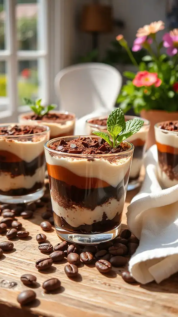 espresso layered dessert cups