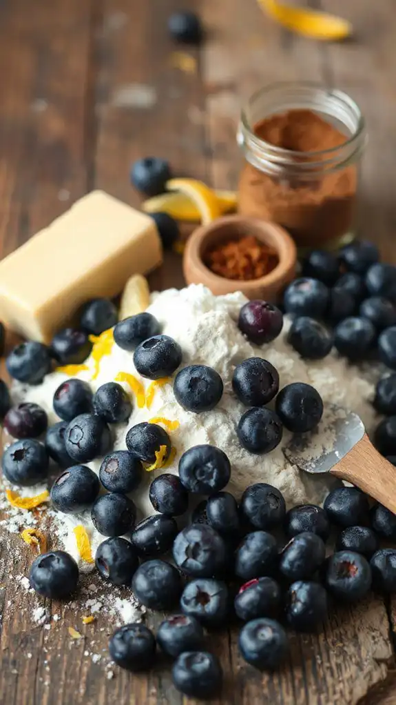 essential blueberry cobbler ingredients