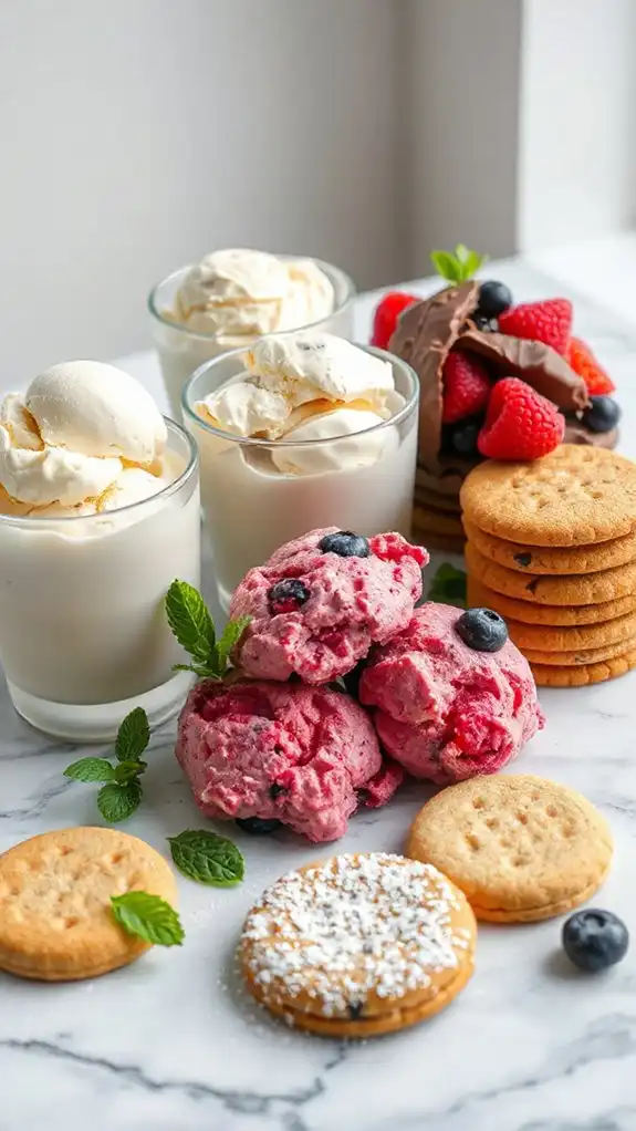 essential ice cream ingredients blended