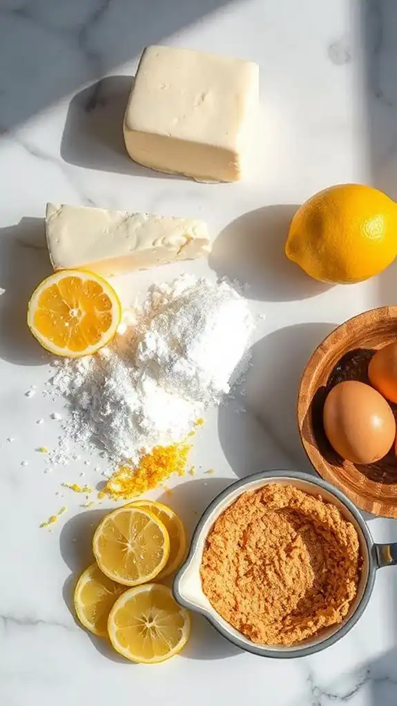 essential lemon cheesecake ingredients