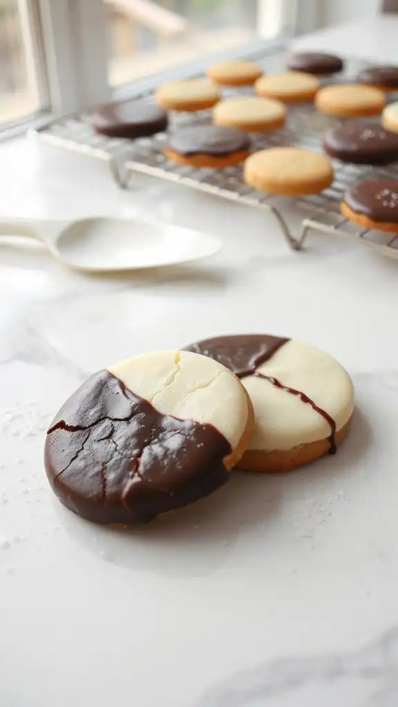 even half and half frosting technique