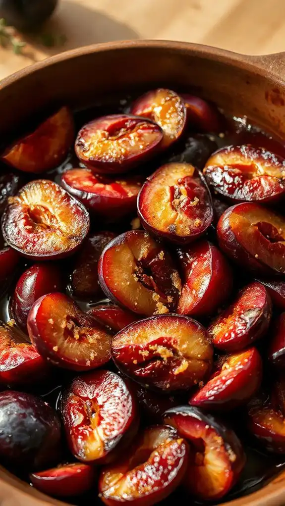 even plum mixture layering