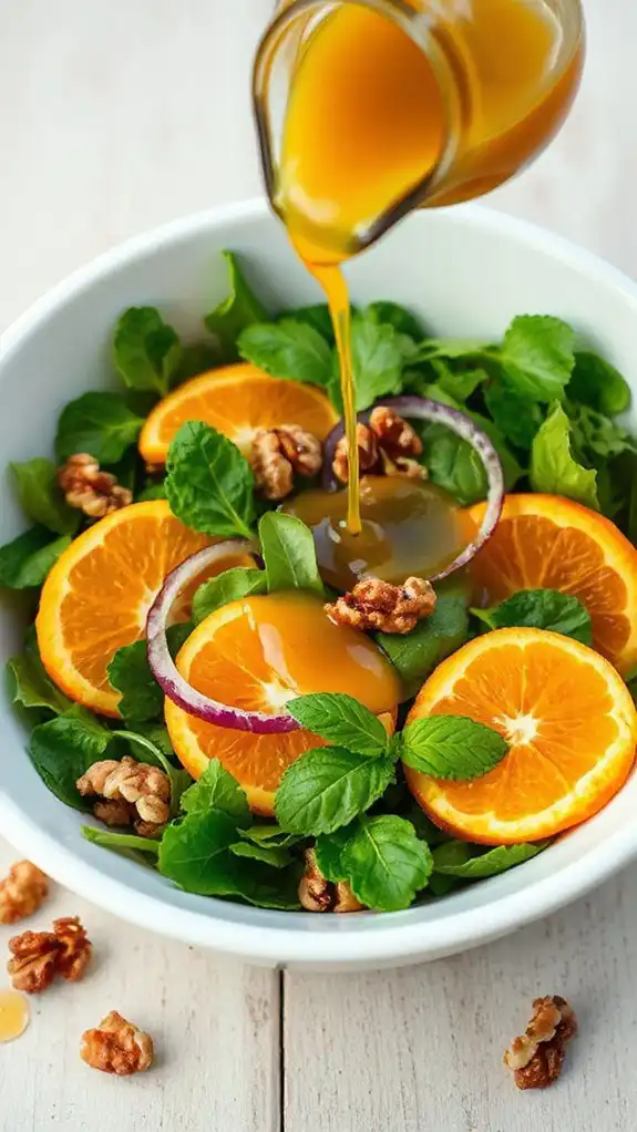 evenly drizzle with dressing