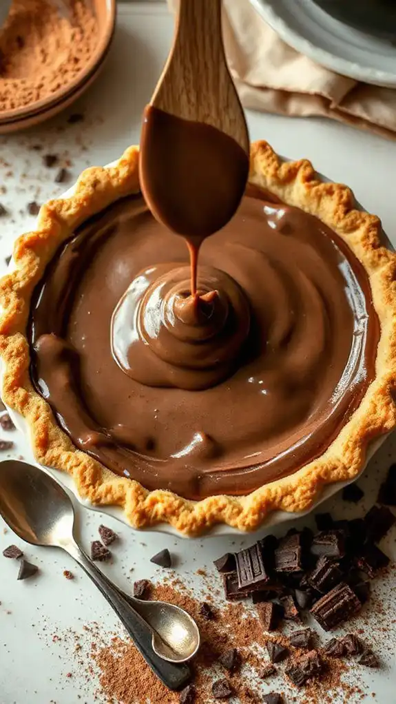 evenly layer chocolate mixture