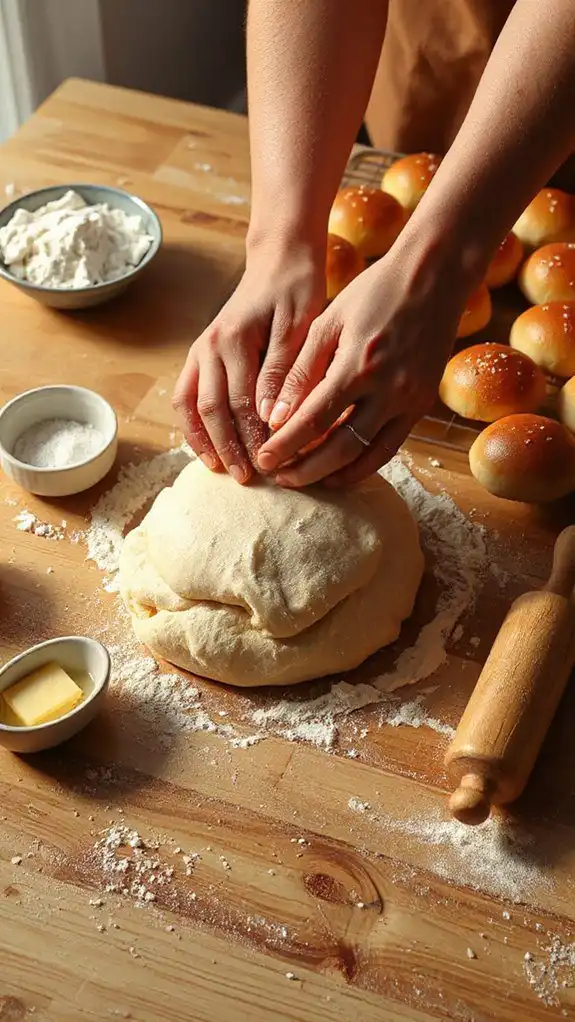 evenly mold the dough