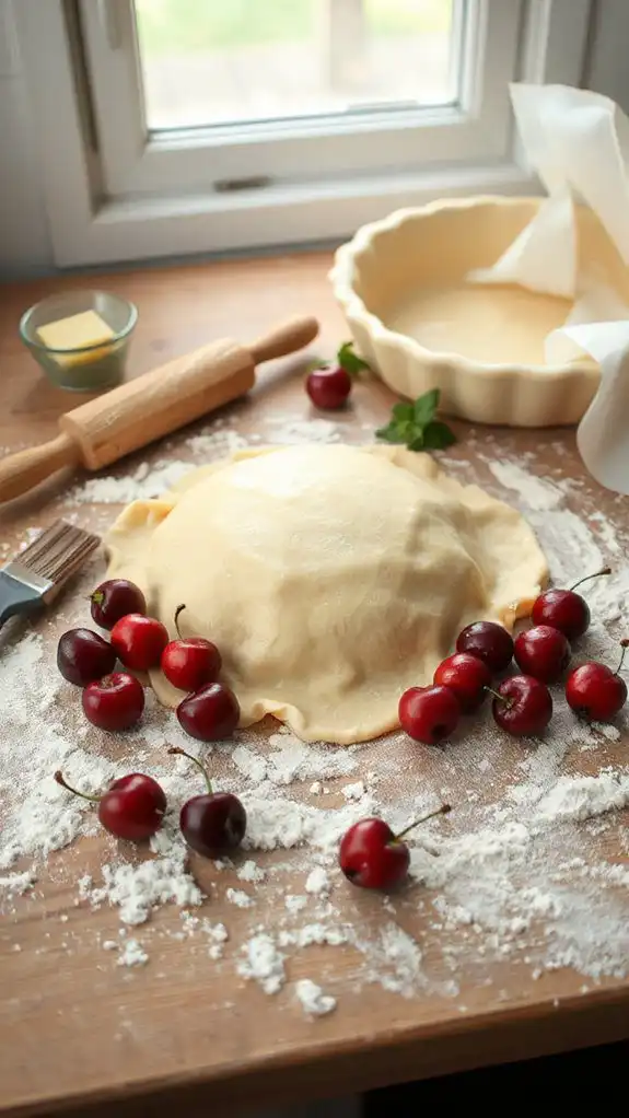 evenly rolled chilled dough
