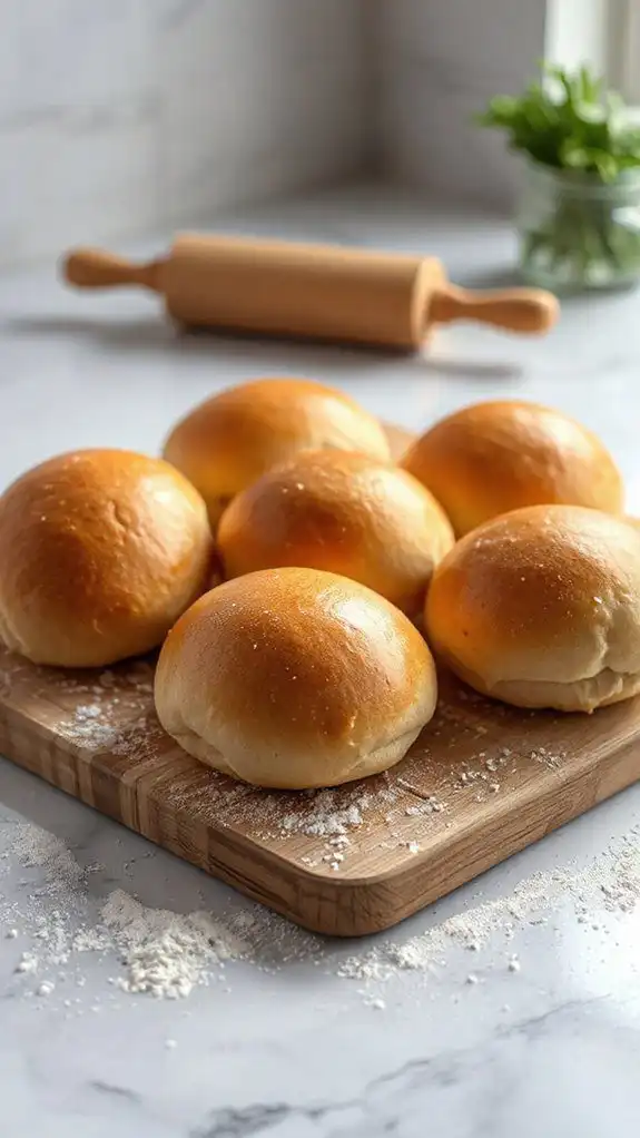 evenly shape the buns