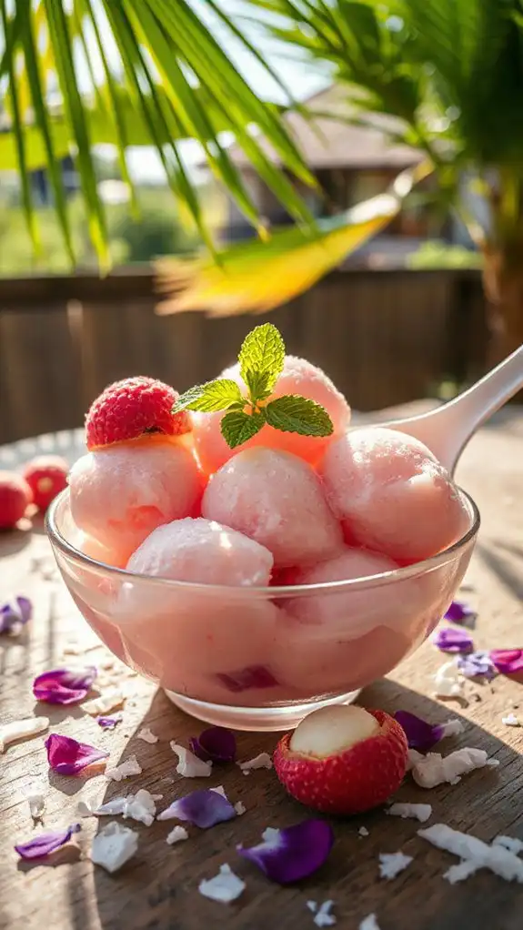 exotic lychee frozen delight