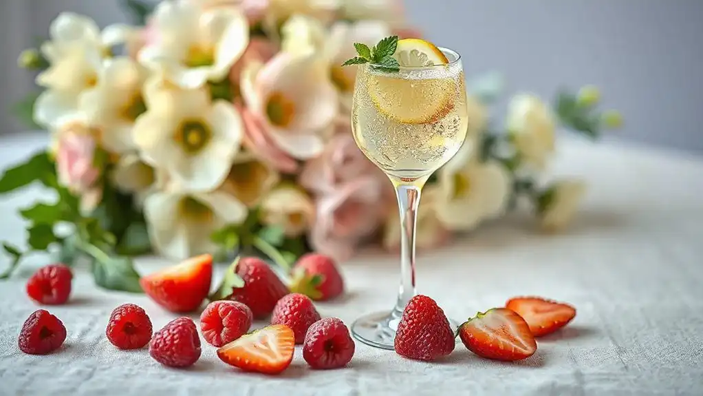festive elderflower berry cocktail