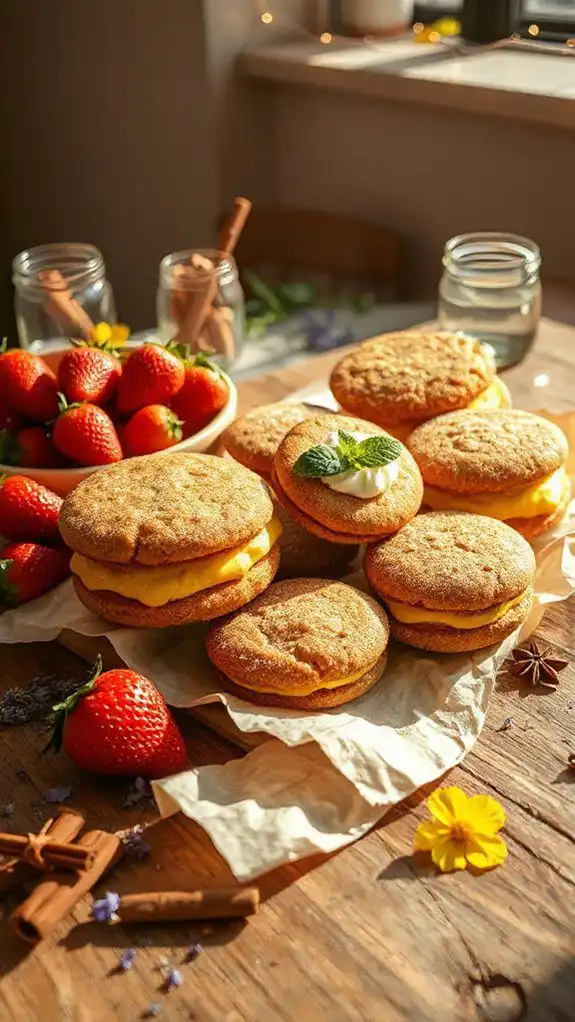 festive gingerbread cookie sandwiches