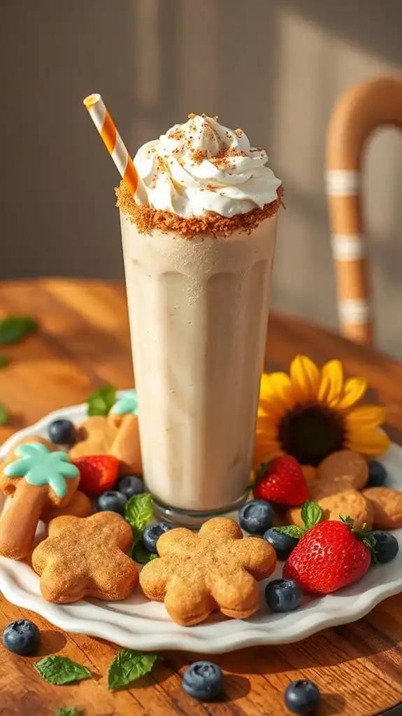 festive gingerbread milkshake delight