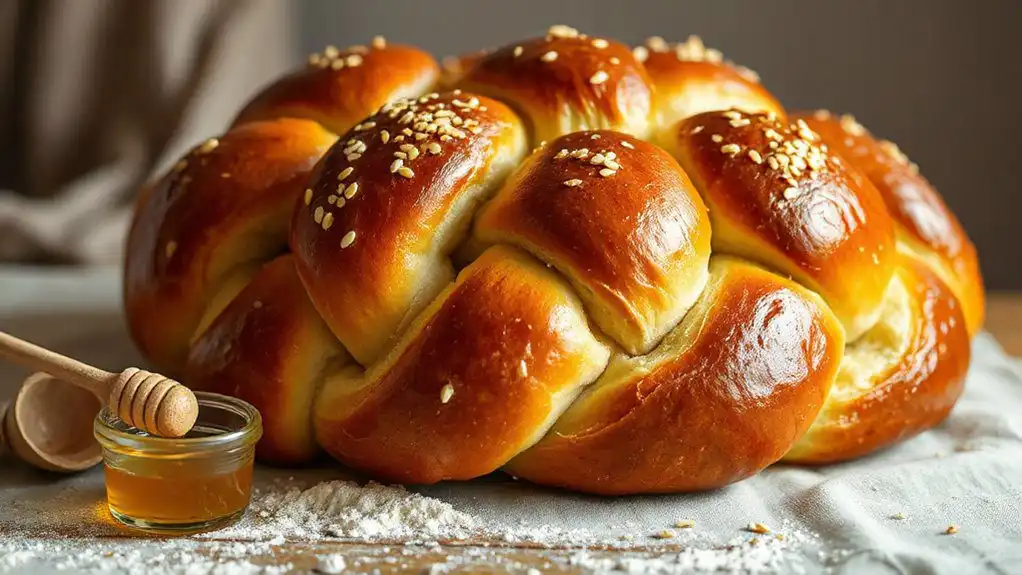 festive sesame challah bread
