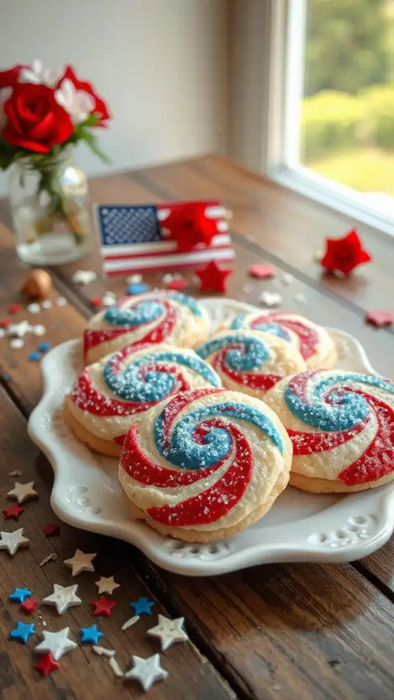 festive star spangled cookies