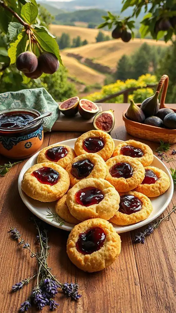 fig jam thumbprint cookies