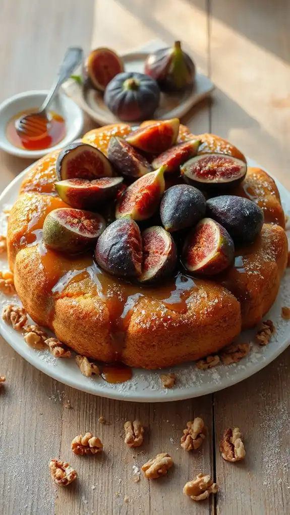fig walnut upside down cake