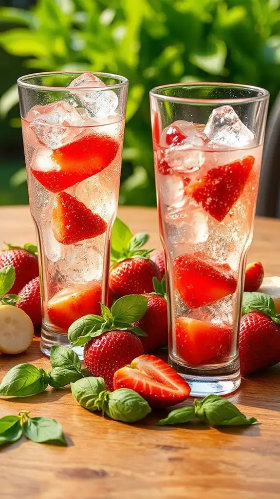fill glasses with ice
