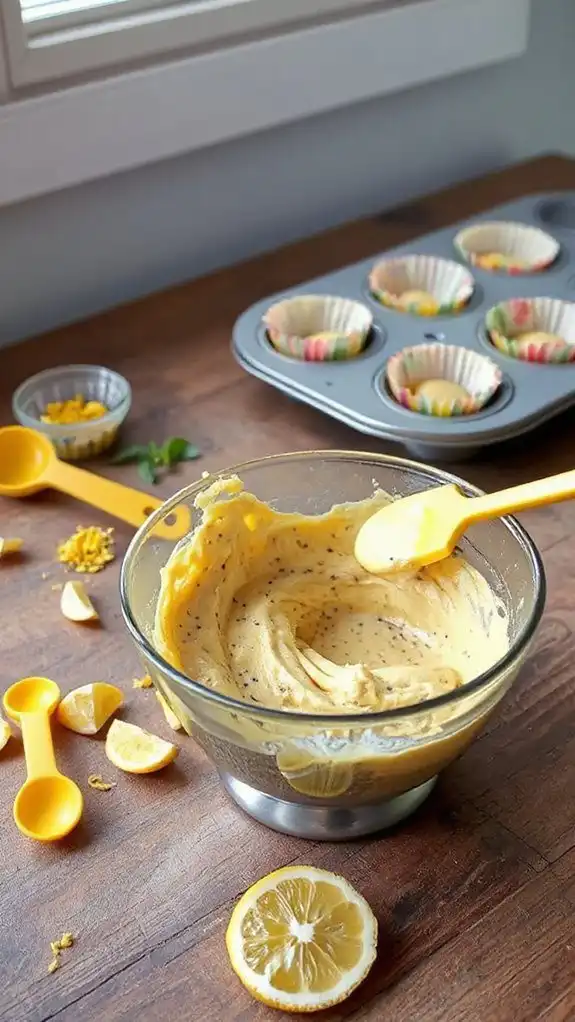 fill muffin tins with batter fill muffin tins with batter