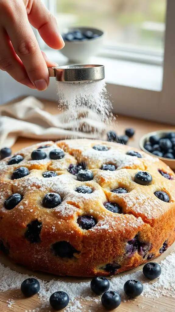 fine sieve sugar dusting