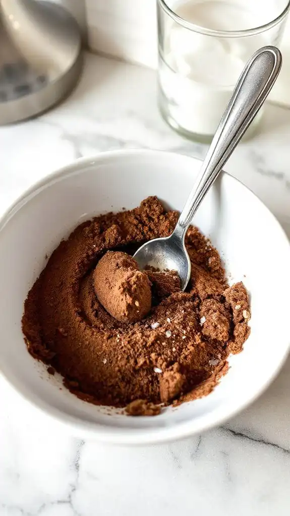finely blend dry ingredients